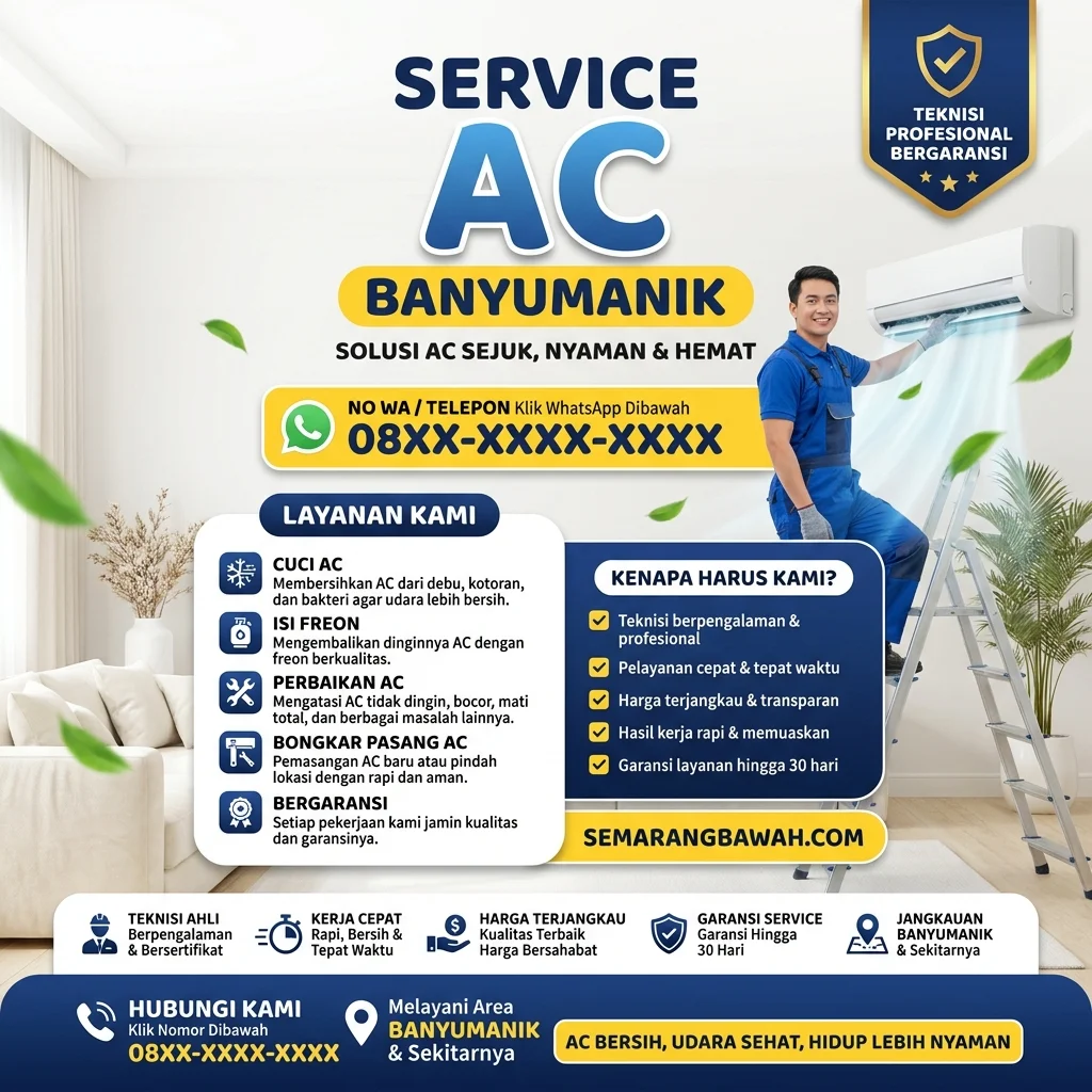 Josjis! Jasa Service AC di Banyumanik Saat Bocor Atau Kurang Dingin - Gambar 2