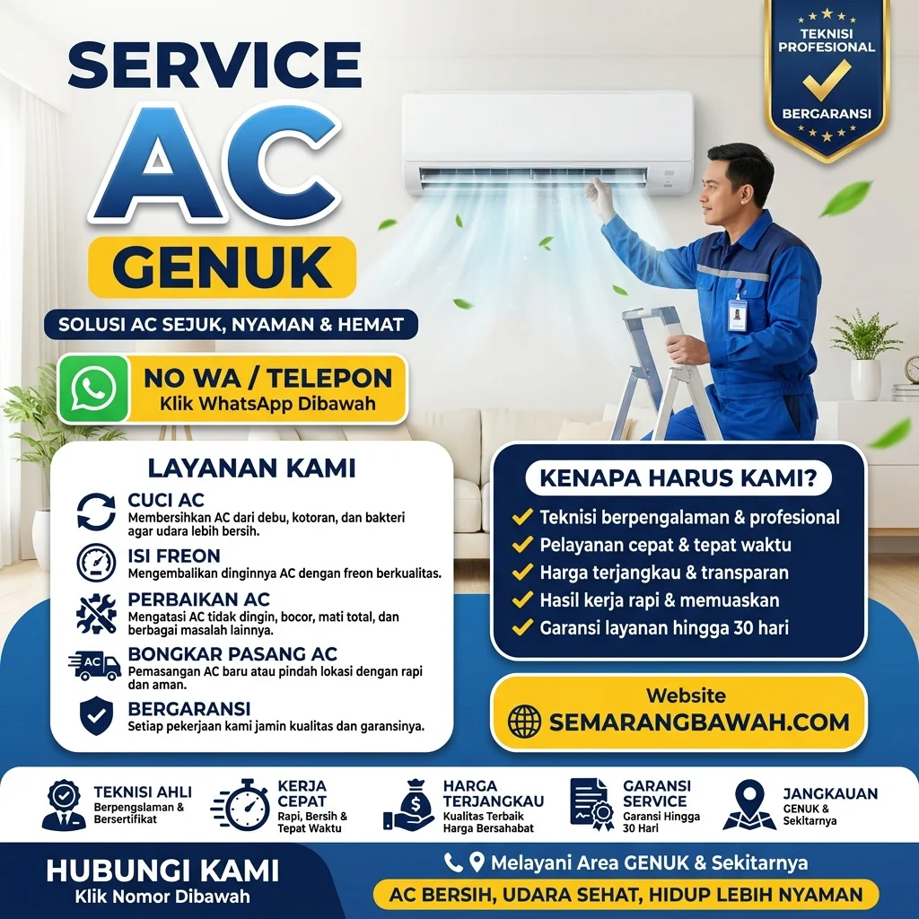 Josjis! Jasa Service AC di Genuk Saat Bocor Atau Kurang Dingin