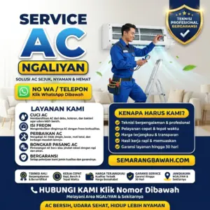 Josjis! Jasa Service AC di Ngaliyan Saat Bocor Atau Kurang Dingin
