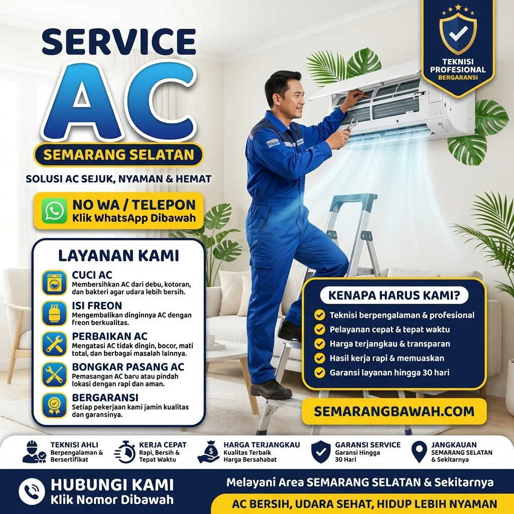 Josjis! Jasa Service AC di Semarang Selatan Saat Bocor Atau Kurang Dingin